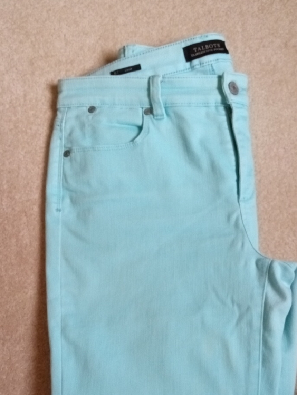 Talbots Light Aqua  Crop Skinny Jeans Size 8